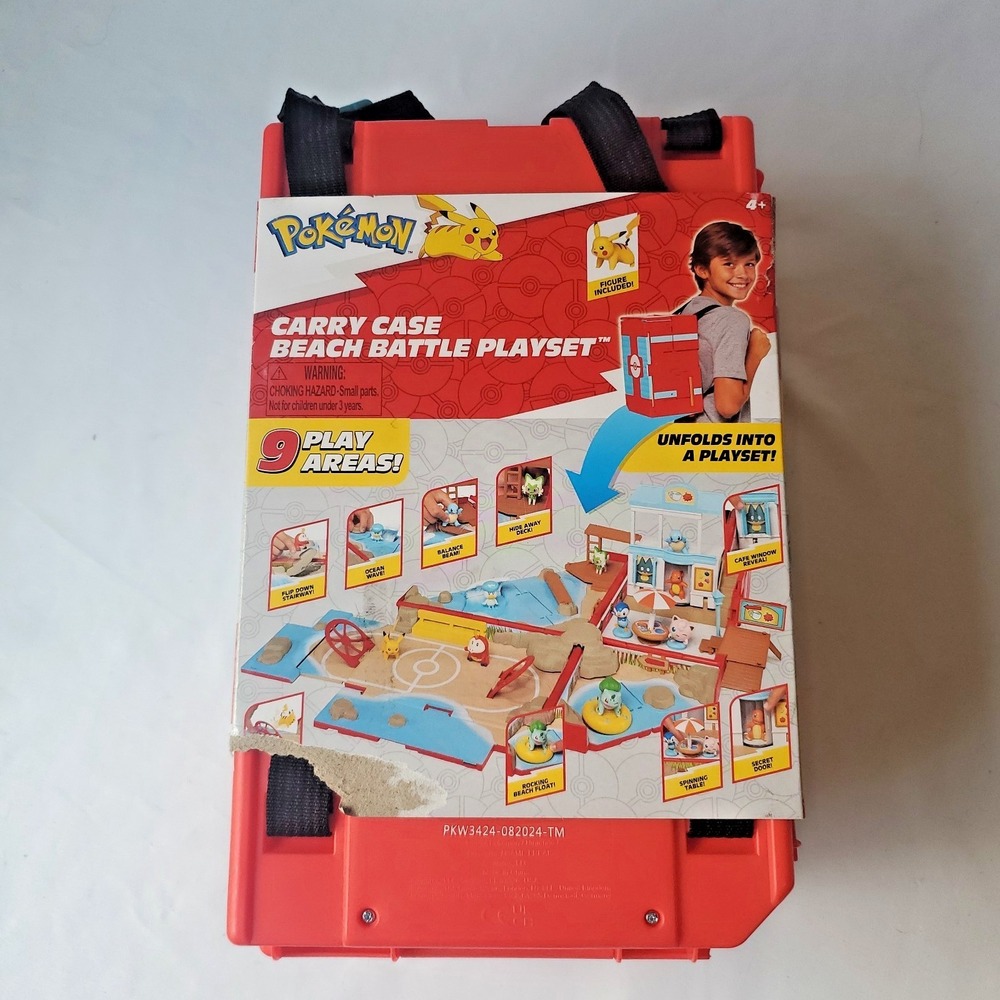 Pokemon Carry Case Beach‎ Battle Playset Jazzwares - Open Box READ